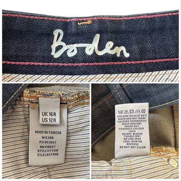 Boden Denim Mini Skirt , Classic 5 pocket‎ Style, Size 12R US - Picture 3 of 10